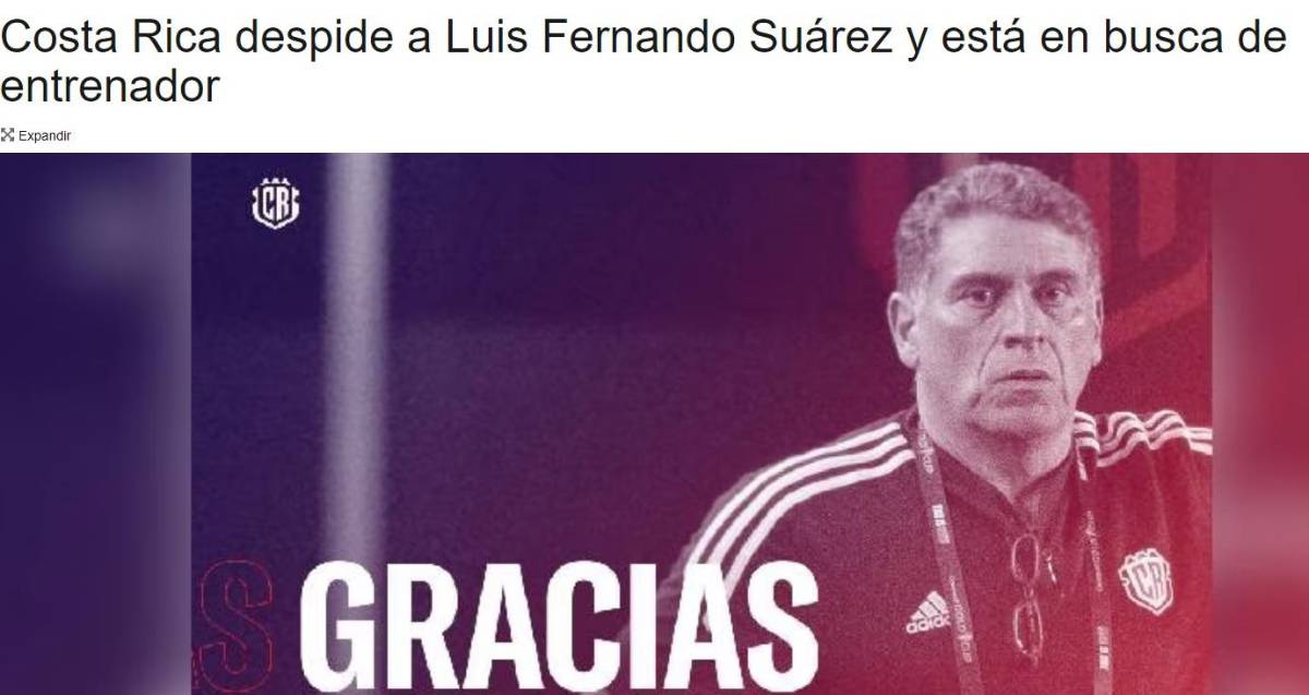 La prensa reacciona tras despido de Luis Suárez de la Selección de Costa Rica: “Por malos resultados”, “La Sele estaba muerta”