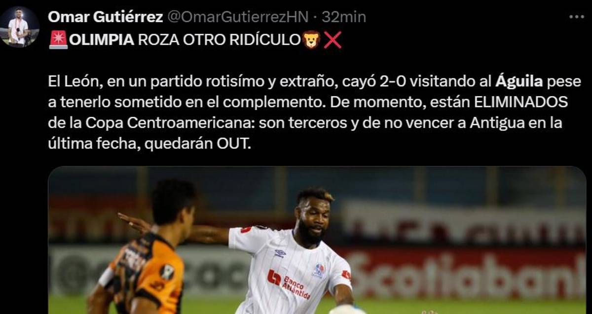 “Águila venció al poderoso Olimpia”: no perdonan al equipo de Troglio tras dolorosa caída en la Copa Centroamericana