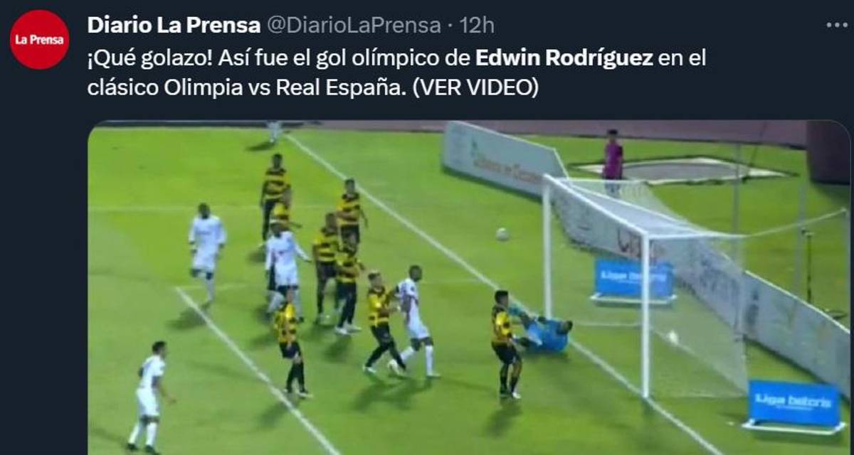 “Descomunal”, “Memorable”: Prensa de Honduras e internacional se rinde ante golazo olímpico de Edwin Rodríguez