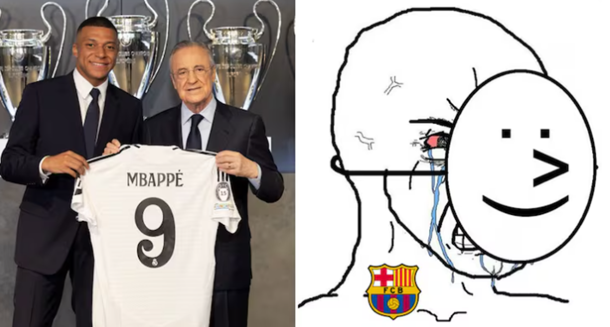 Mbappé fue presentado por el Real Madrid y lo memes humillan al Barcelona: ¡sufren los azulgranas!