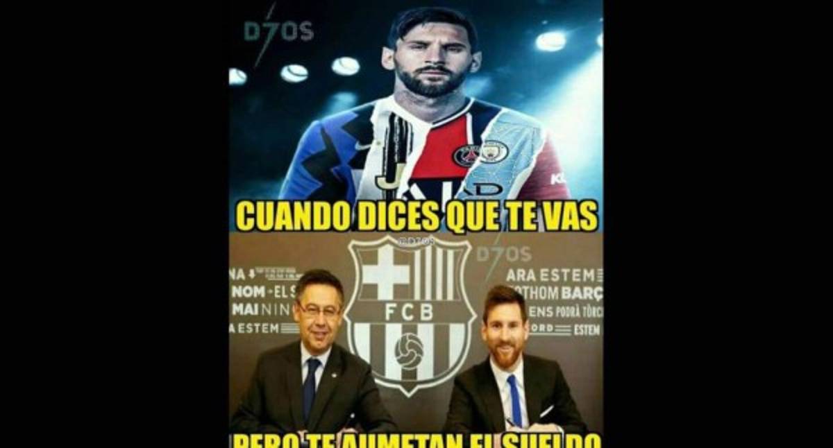 Sigue la ola de memes contra Messi tras confirmar su continuidad en el Barcelona