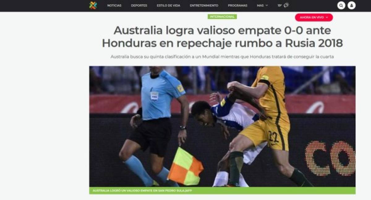 Prensa internacional habla de 'tumba' y 'campo horrendo' sobre el Honduras-Australia