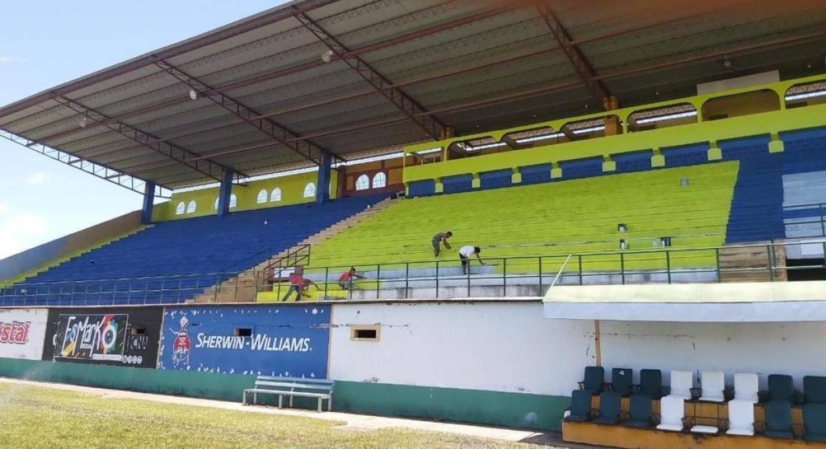 ¡Deslumbrante! Olancho FC transforma el estadio Juan Ramón Brevé de Juticalpa previo a su debut en Liga Nacional