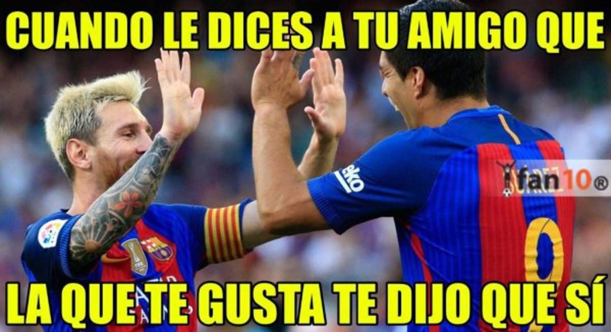 Lionel Messi y Luis Suárez son protagonistas de los divertidos memes