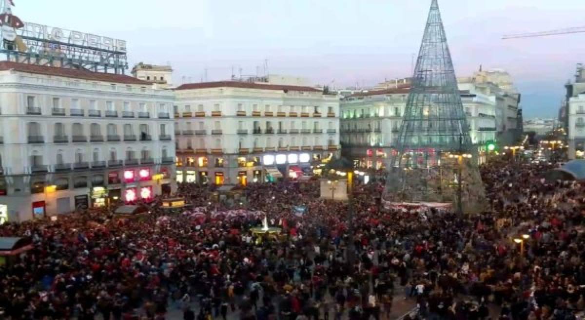 ¡Ambientazo! River invade Madrid a un día de la final de Copa Libertadores