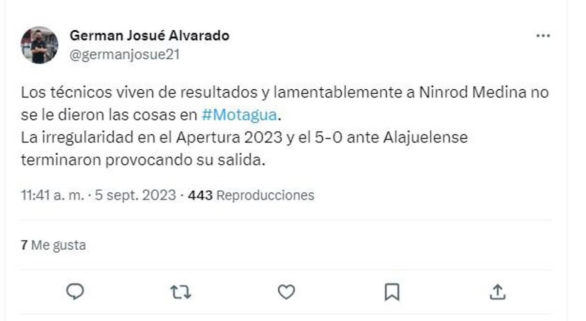 Lo que dicen los periodistas hondureños sobre el despido de Ninrod Medina en Motagua: “Nunca fue el DT que ocupaban”