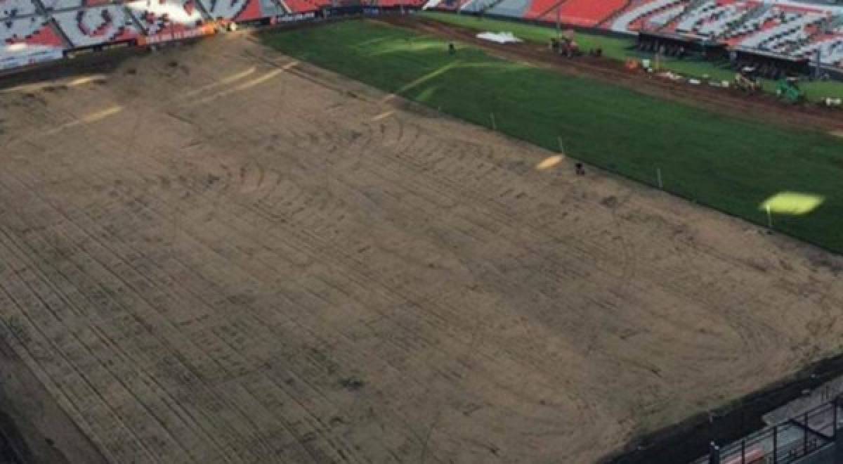 Sin pasto: Así de feo luce el Estadio Azteca previo a la liguilla en México