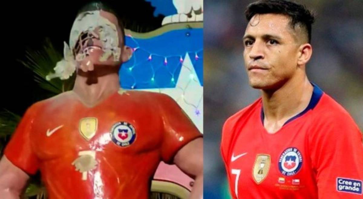 Como a Ibrahimovic: Destruyen la estatua de Alexis Sánchez en Chile y la dejan sin rostro