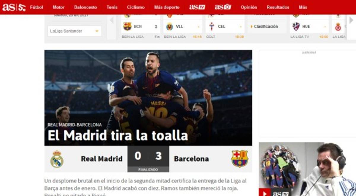 Así cuenta el mundo la humillante paliza del Barcelona al Real Madrid