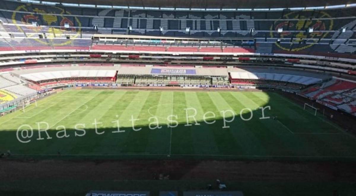 FOTOS: Así luce ahora el nuevo césped del Estadio Azteca que se estrenará hoy