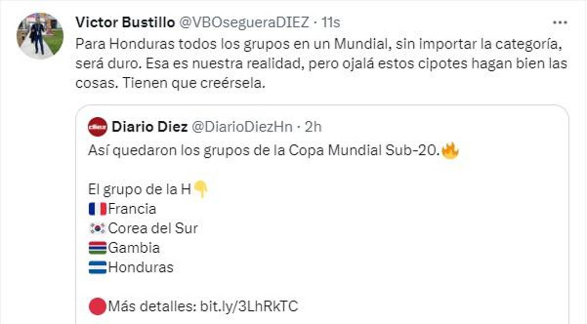 Lo que dicen los periodistas y medios sobre el grupo que le tocó a Honduras en el Mundial Sub-20: “Pudo ser peor”