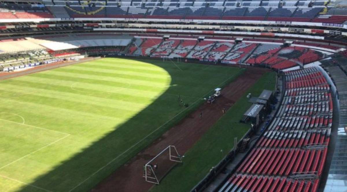 FOTOS: Así luce ahora el nuevo césped del Estadio Azteca que se estrenará hoy