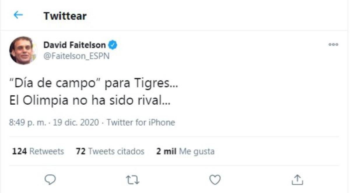 Periodistas mexicanos y hondureños tras el Olimpia-Tigres: 'Los felinos no se despeinaron”