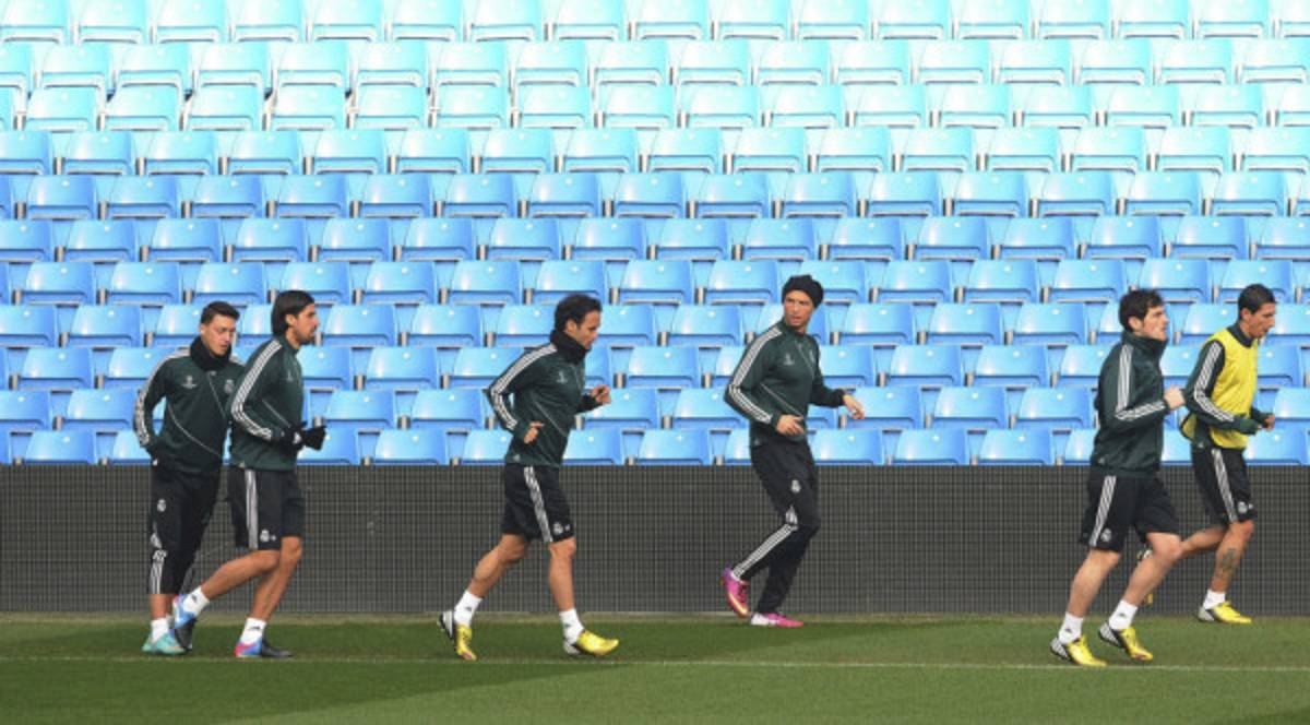 El Real Madrid se entrenó en el estadio del Manchester City