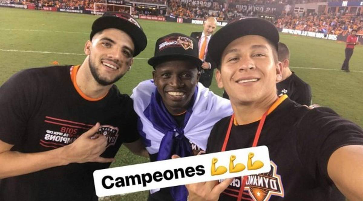 Así celebraron los hondureños y el Houston Dynamo el título de Copa