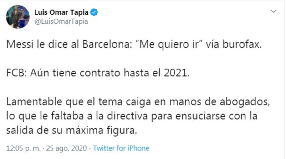 ''Le tocaron a Suárez y hoy avisa que se quiere ir del Barcelona'': la reacción de los periodistas ante la eventual marcha de Messi