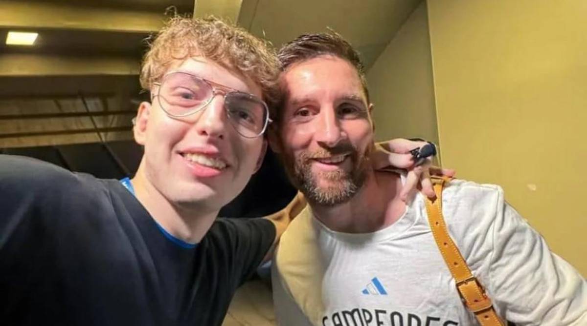 El famoso streamer que logró su foto con Messi y el chico de 20 años que debutó con Argentina y sorprendió a Leo ante Bolivia