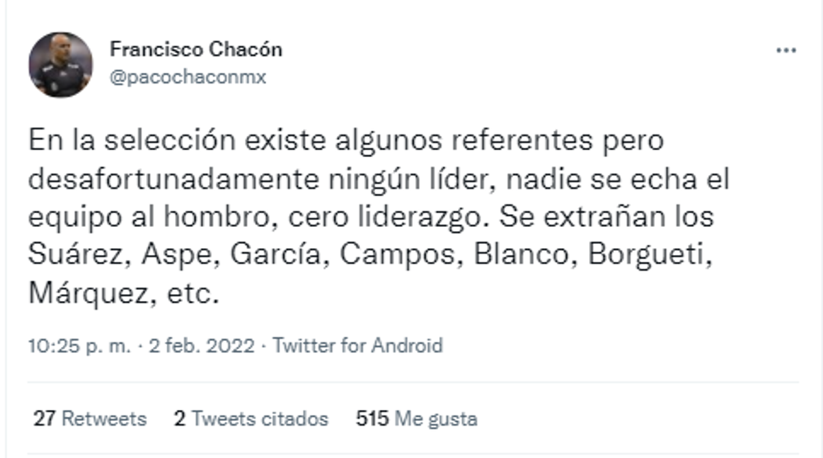 El ‘agarrón’ entre Chiquimarco y Francisco Chacón tras el polémico penal de México: ‘‘Eres un fiasco; nunca pudiste ganarme en nada’’