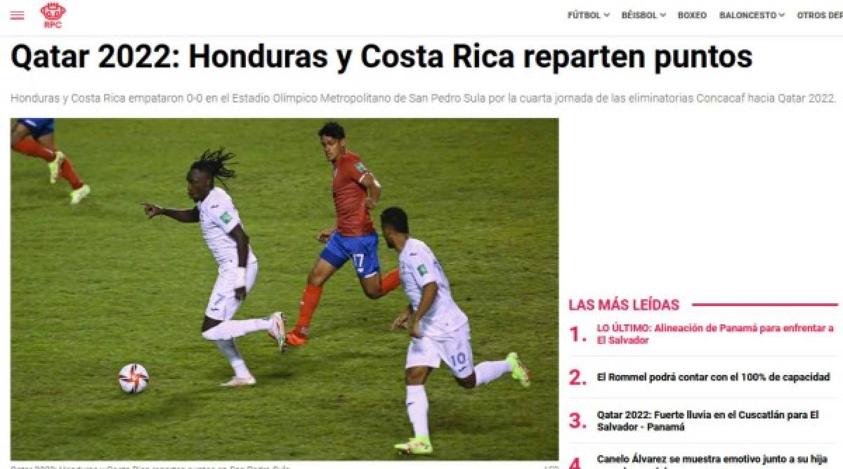 San Keylor, tibio empate y sufriendo: Lo que dice la prensa de Costa Rica del empate con Honduras