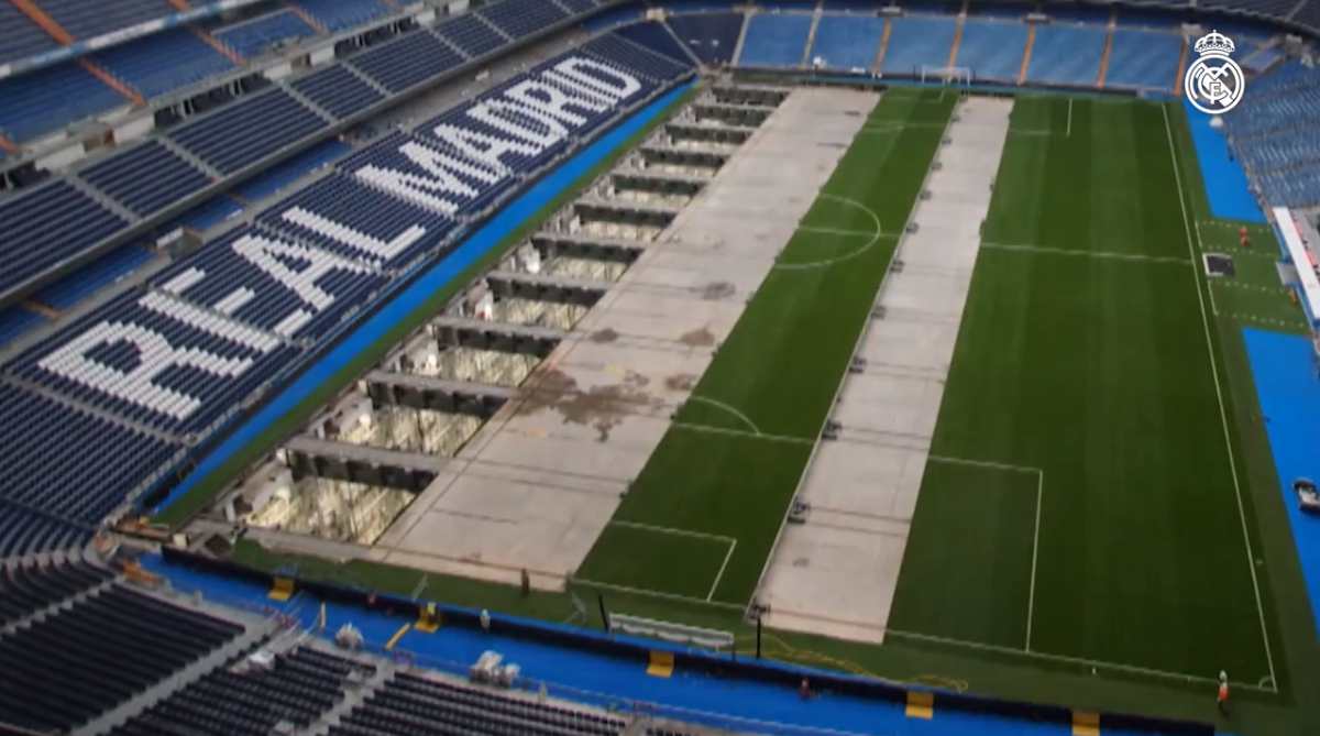 ¡Impresionante y de primer mundo! Así es el espectacular césped retráctil del nuevo Santiago Bernabéu, casa del Real Madrid