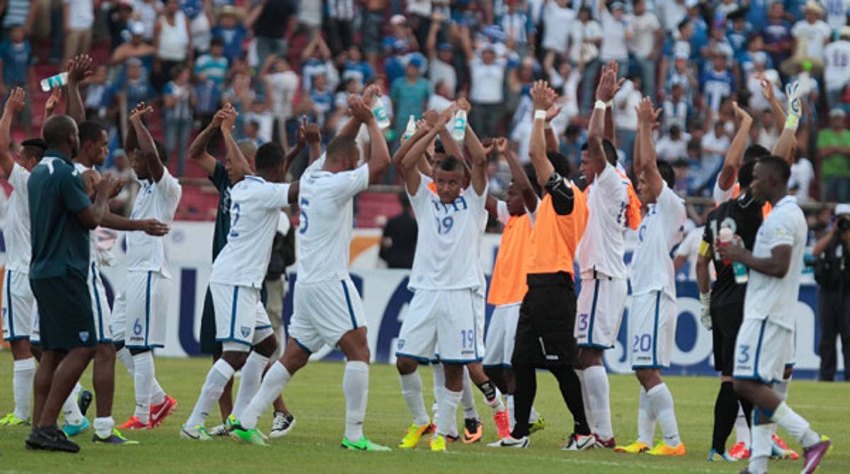 La celebración de Honduras en el estadio Olímpico