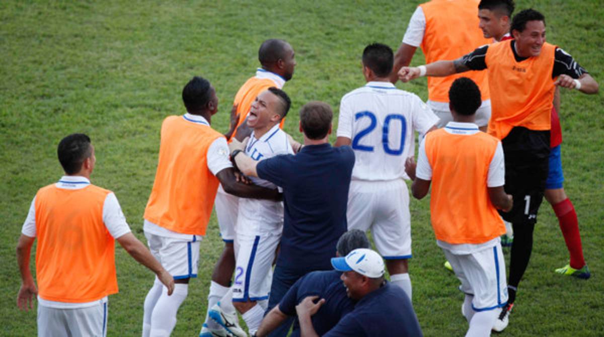 La celebración de Honduras en el estadio Olímpico