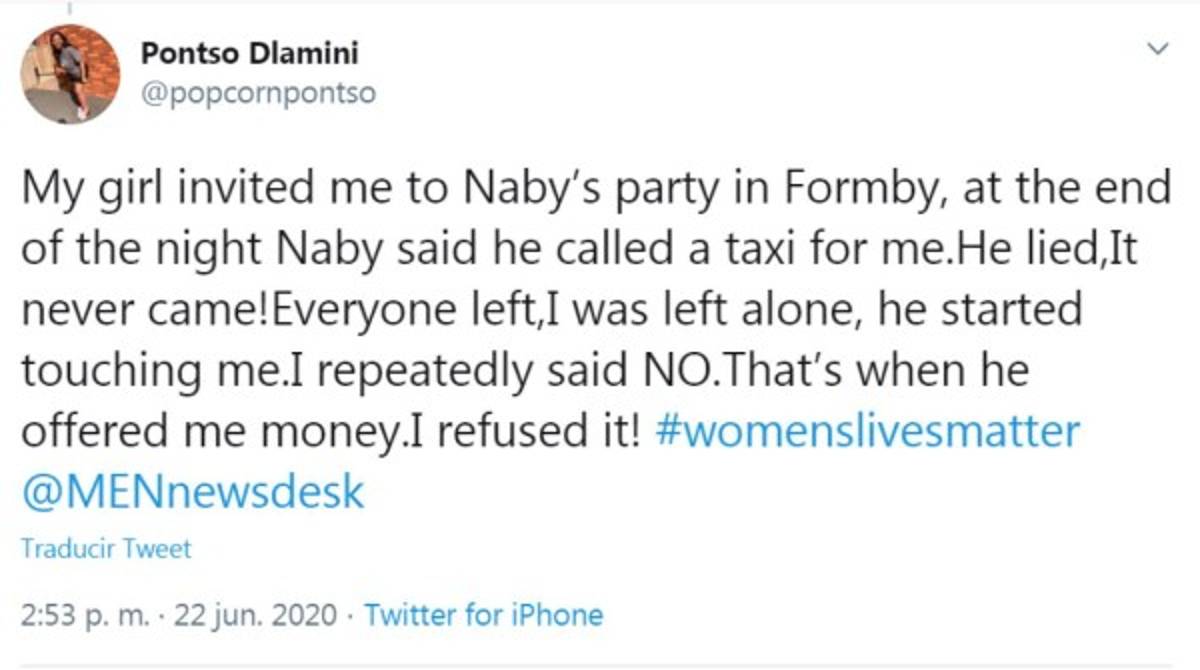 Una mujer británica acusa de agresión sexual a crack del Liverpool: ''Todos se fueron y me dejaron sola con él''