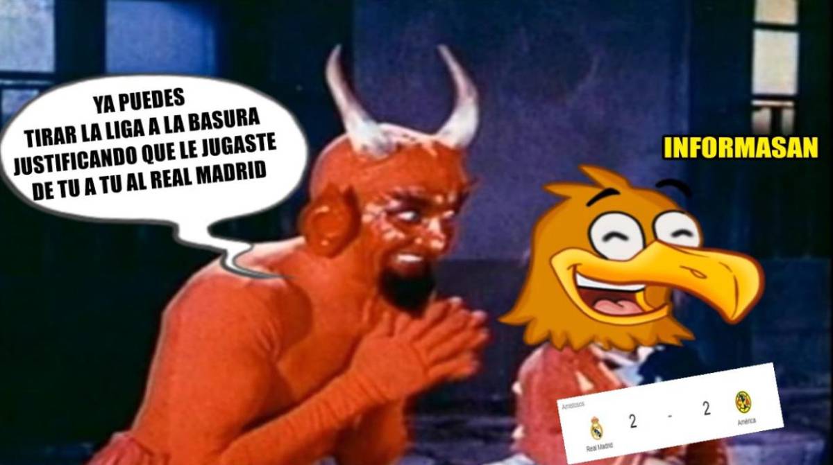 “América, vete a Europa”: Estos son los jocosos memes que dejó el empate de las Águilas contra Real Madrid