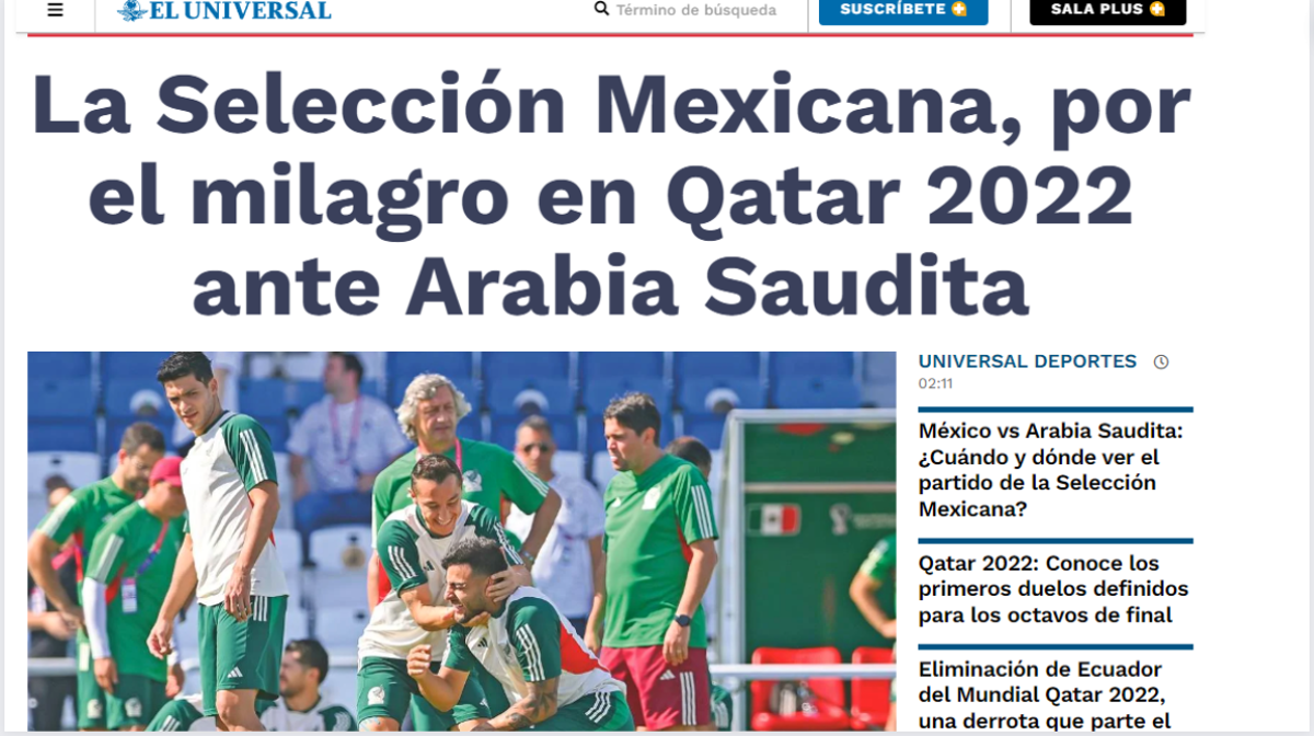 “A ganar y a rezar”, así amanecieron las portadas de los diarios mexicanos previo al juego ante Arabia Saudita