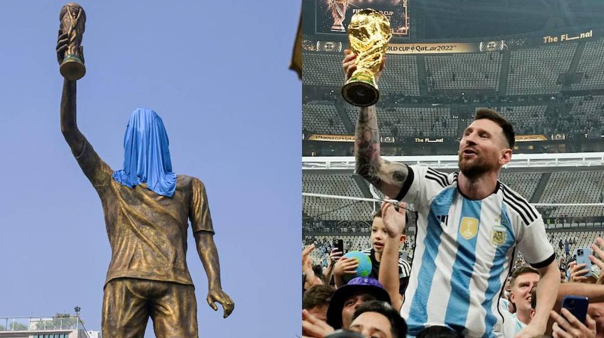 ¡Locura por Messi! Un regalo gigante para el campeón del mundo a su llegada a India