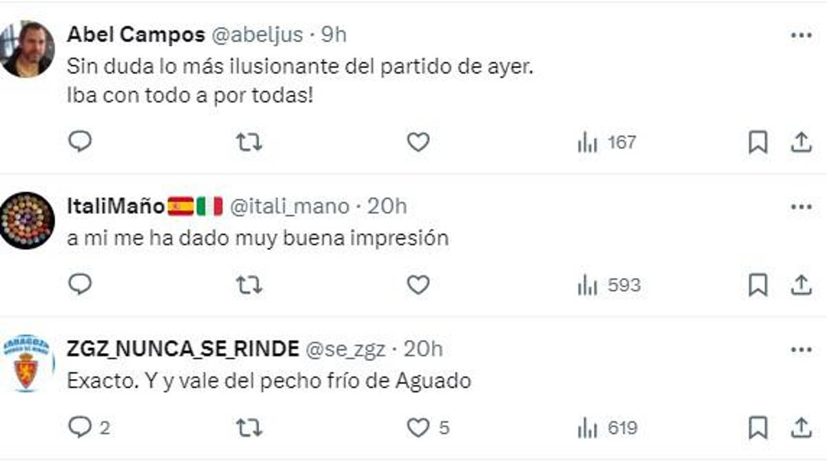 Lo que dice la afición de España sobre el debut de Kervin Arriaga con el Zaragoza; se rinden ante el hondureño: “es top”