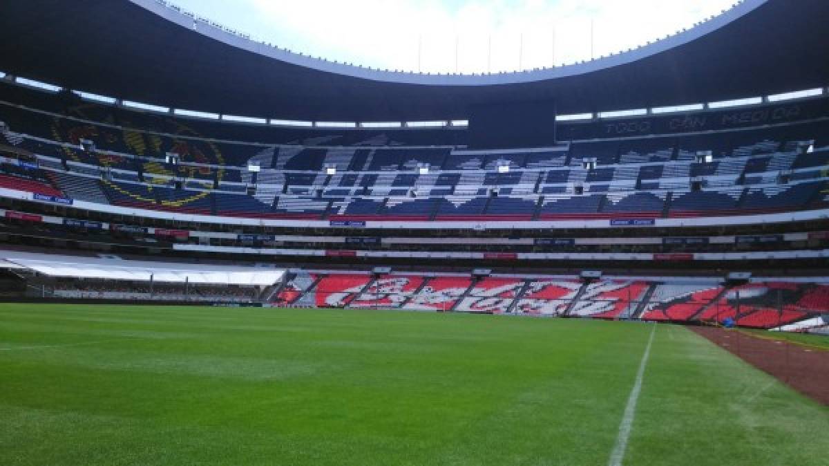 FOTOS: Así luce ahora el nuevo césped del Estadio Azteca que se estrenará hoy