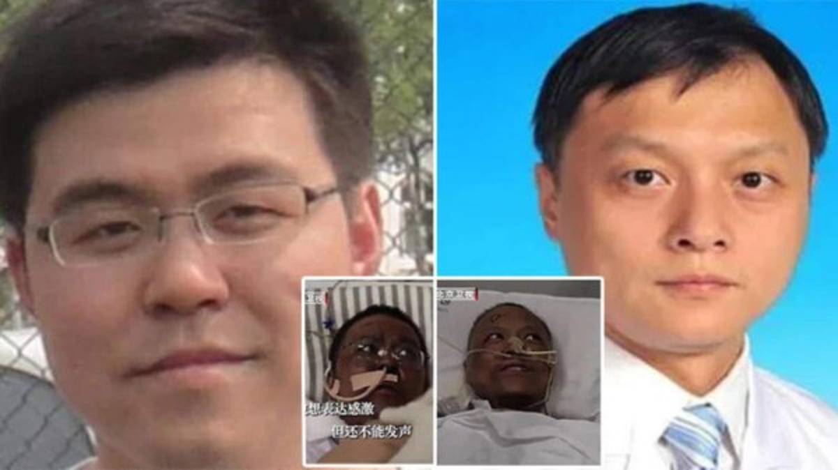 El terrible cambio de piel de dos médicos chinos sobrevivientes del coronavirus en Wuhan