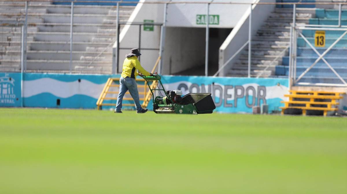 ¡Lo están puliendo! Así embellecen el Estadio Nacional previo a la final de ida entre Motagua y Olimpia