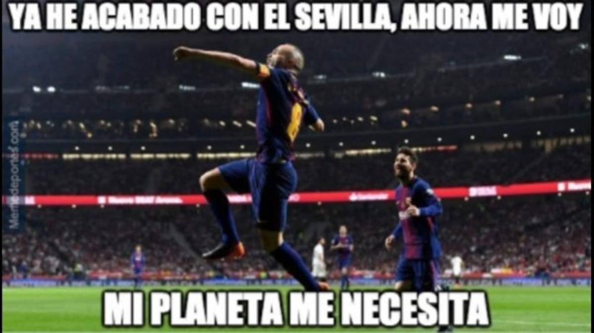 Los mejores memes de Iniesta y su adiós del Barça donde hacen pedazos a Messi