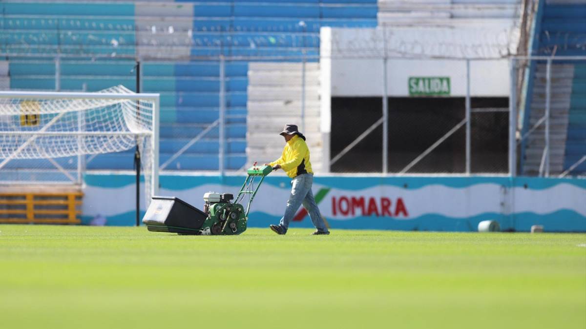 ¡Lo están puliendo! Así embellecen el Estadio Nacional previo a la final de ida entre Motagua y Olimpia