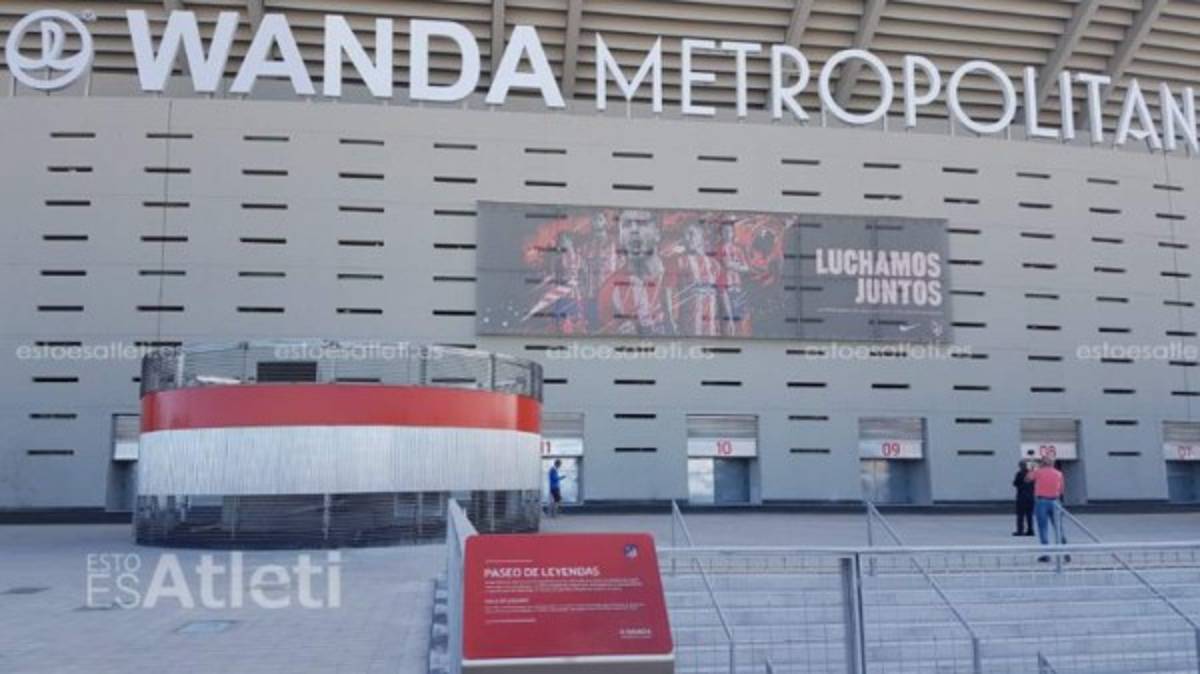 ¡Que bonito! Hondureño 'Coneja' Cardona inmortalizado en el Wanda, nuevo estadio del Atlético