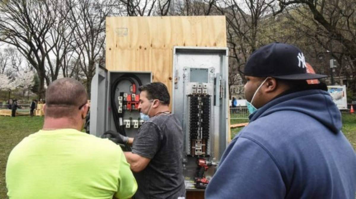 Así es el moderno hospital de campaña instalado en el Central Park de New York