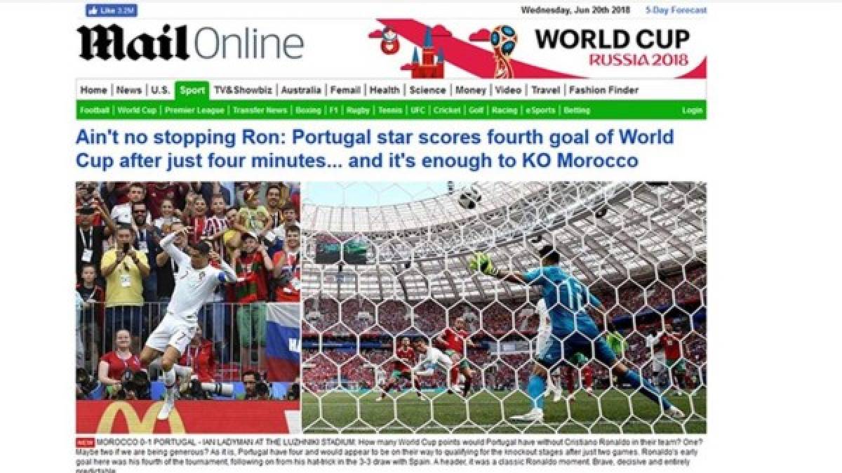 'San Cristiano Ronaldo', otra vez CR7 se lleva elogios de la prensa mundial