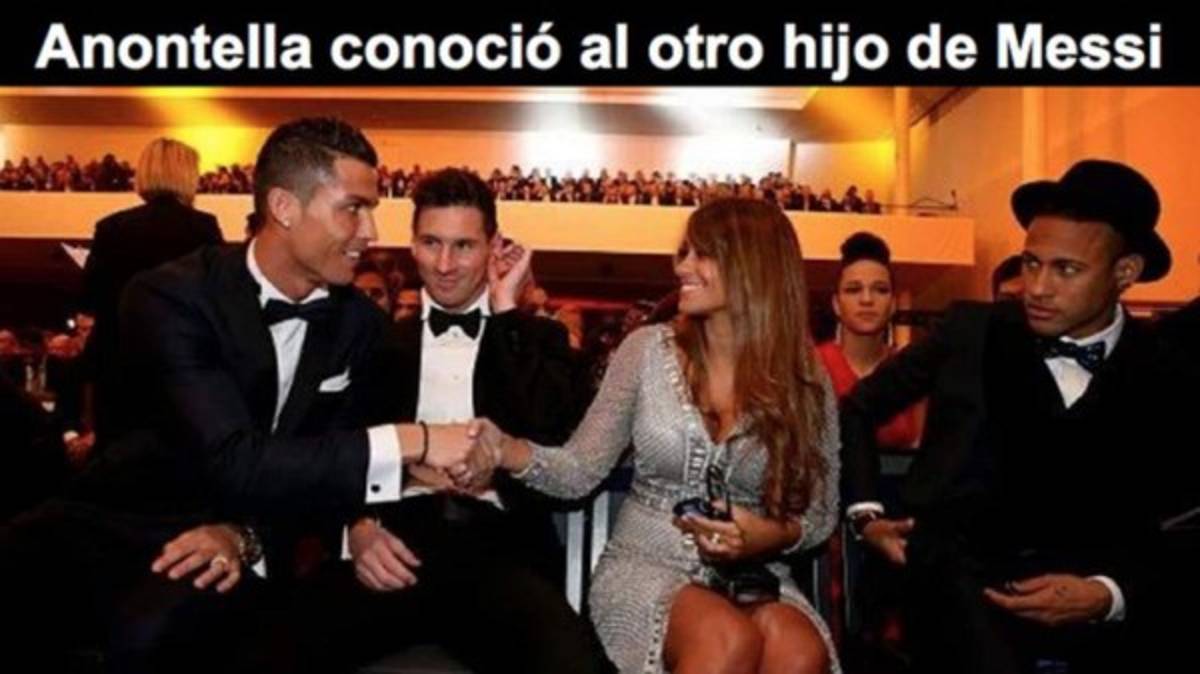 El saludo entre Cristiano Ronaldo y Antonella Roccuzzo también arrasa en memes