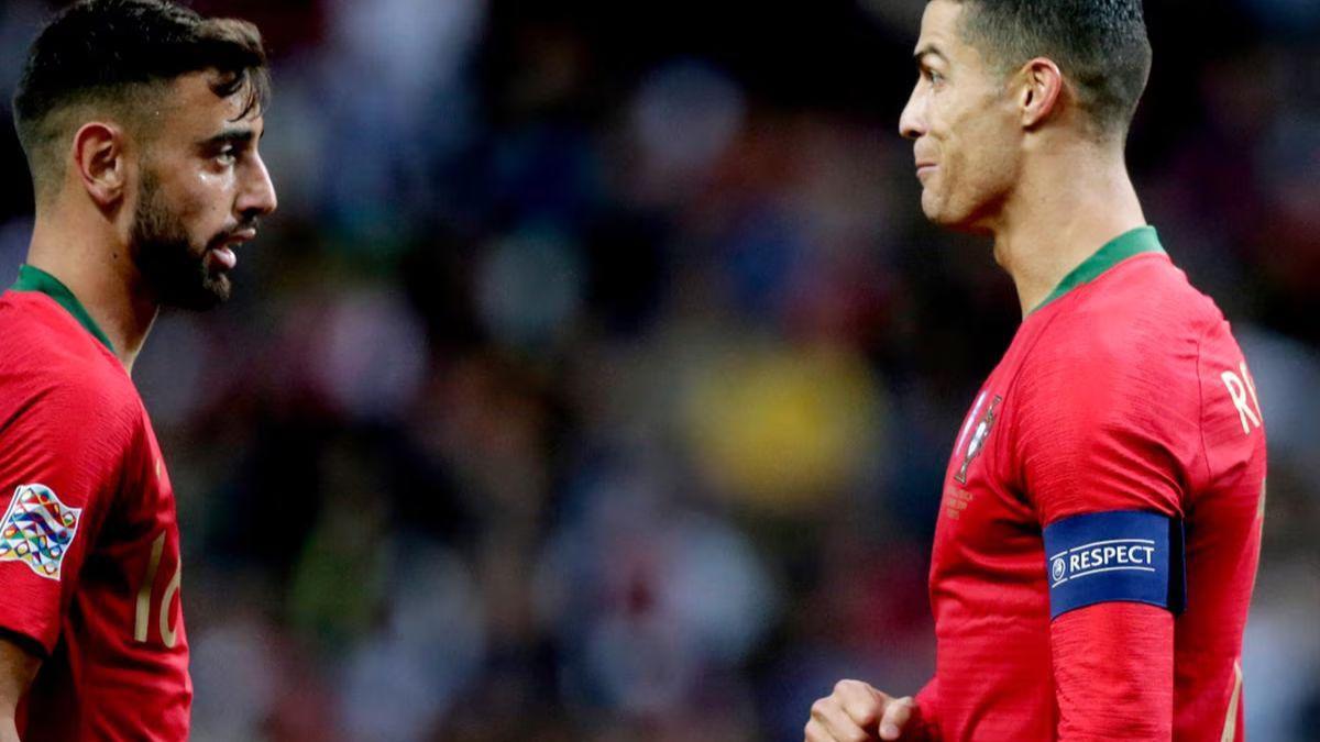 ¿Son enemigos? Bruno Fernandes contradice a Cristiano Ronaldo sobre el “aire fresco” de Portugal; y el polémico festejo de un gol