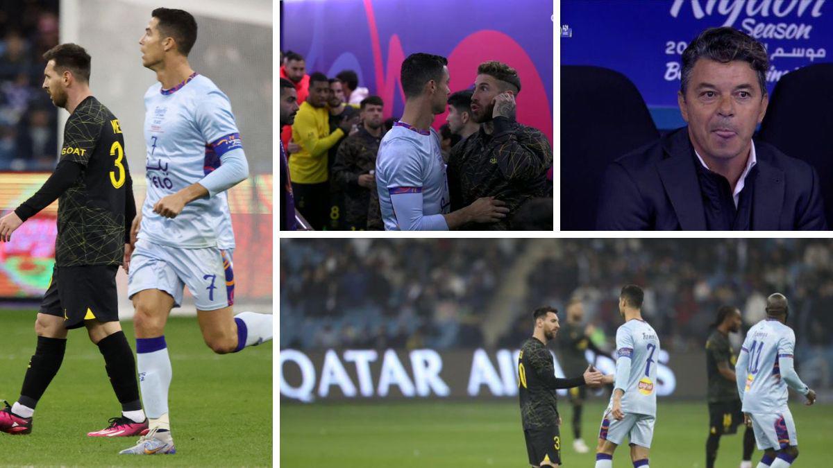 Fotos: El abrazo entre Cristiano y Messi, el reencuentro con viejos conocidos y los grandes festejos en el All-Stars de Arabia vs PSG