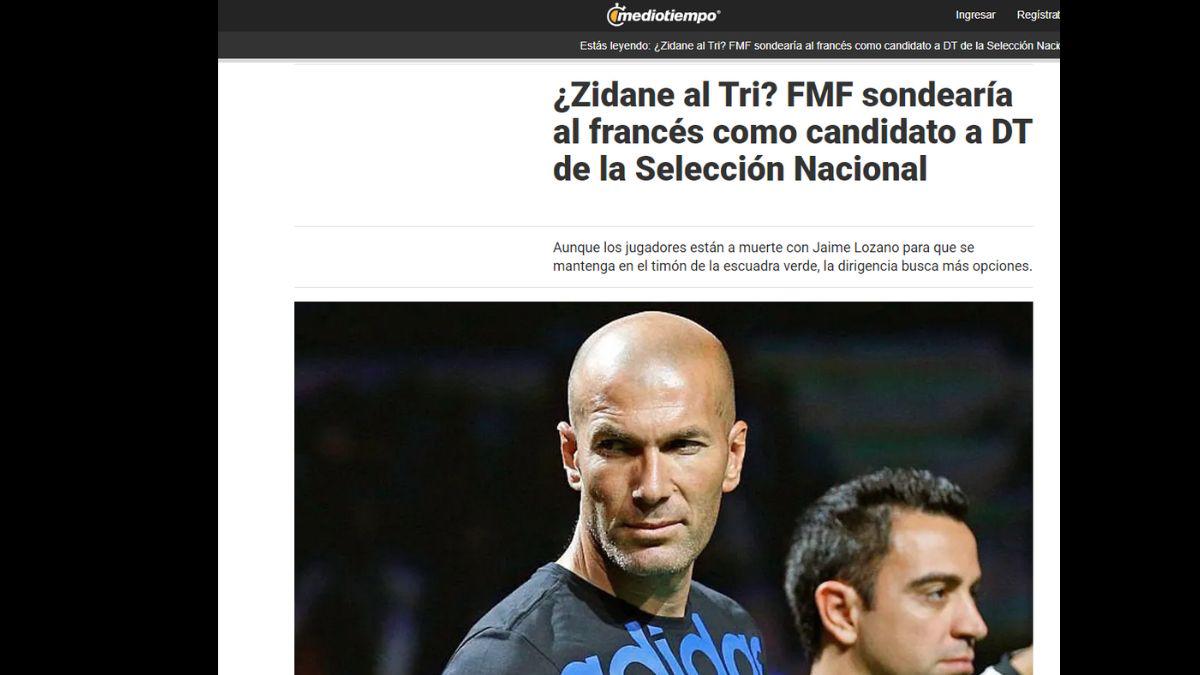 Zinedine Zidane es el favorito para dirigir a la Selección de México luego de la Copa Oro: Así reacciona la prensa mexicana