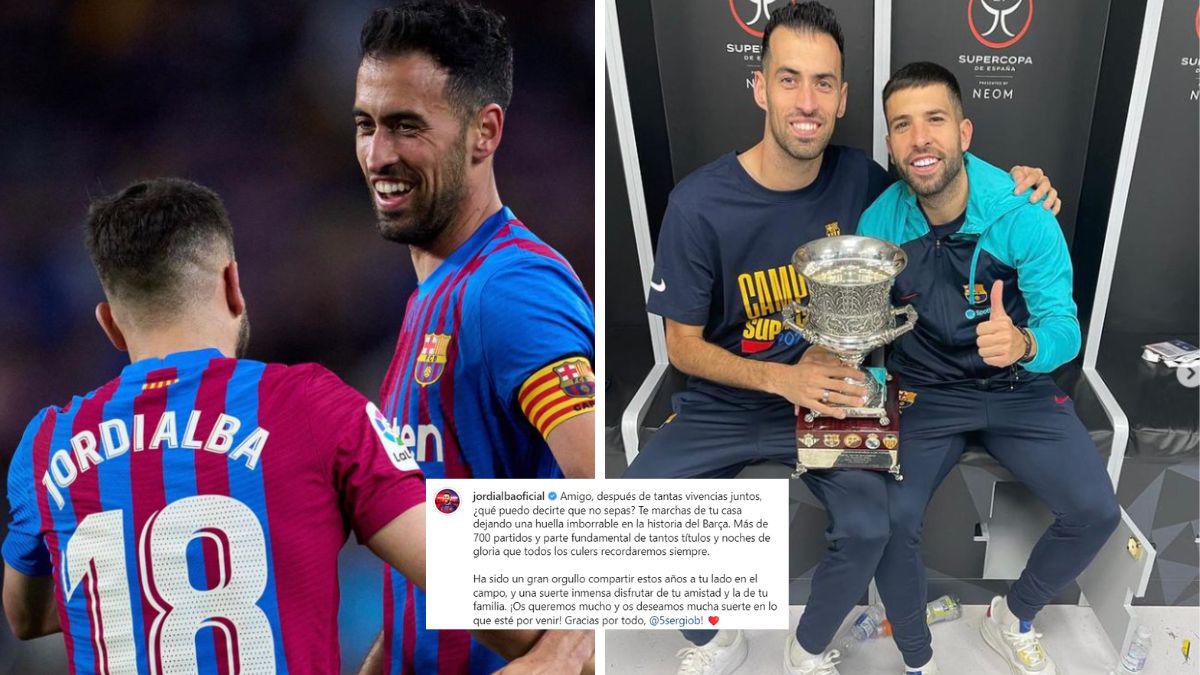 La emotiva despedida de Jordi Alba a Busquets tras anunciar su salida del Barca: “¿Qué puedo decirte que no sepas? “