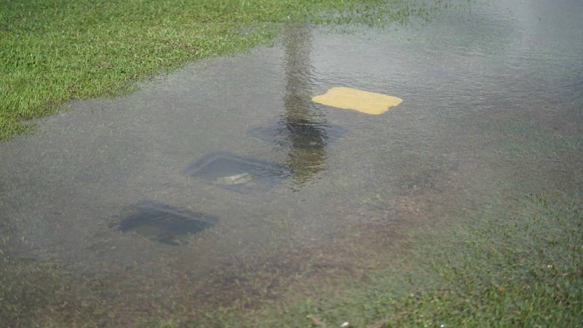 ¡Inundado! Estadio de la gran final de la Liga de Ascenso de Honduras entre Choloma y Platense quedó afectado por las lluvias