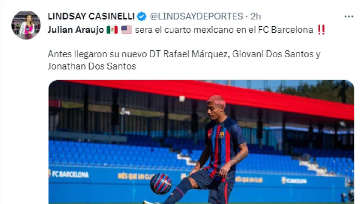 Prensa mexicana hace fiesta por Julián Araujo al Barcelona B, lo califican como un “BOMBAZO”; Chicharito es protagonista