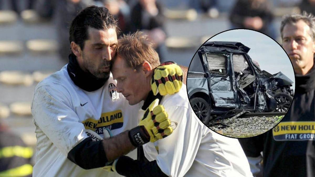 ¡Así quedó el auto! La sensible muerte de futbolista que chocó contra un tren: jugó en Juventus y Buffon le deja duro mensaje