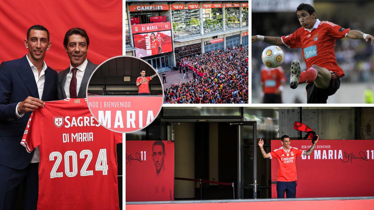 ¡Como campeón del mundo! Locura total en Lisboa por la presentación de Di María con el Benfica: “Elegí con el corazón”