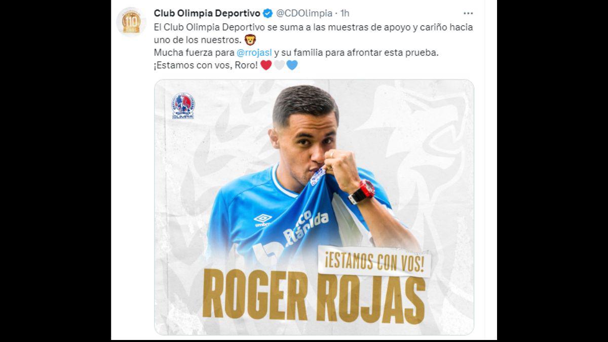 “FUERZA RORO”: Olimpia, Alajuelense y jugadores mandan apoyo a Roger Rojas tras decidir que hará una pausa en su carrera