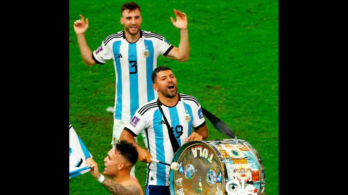 ¿Y los problemas del corazón? Kun Agüero no vio el último penal; la imagen para la historia con Messi; festejó bebiendo y fumando